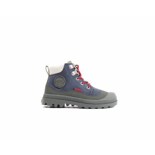 Bottes Palladium Pampa Hi Cuff WP Oz Pour Enfant - Chaussures Outdoor Waterproof En Cuir, Mixte