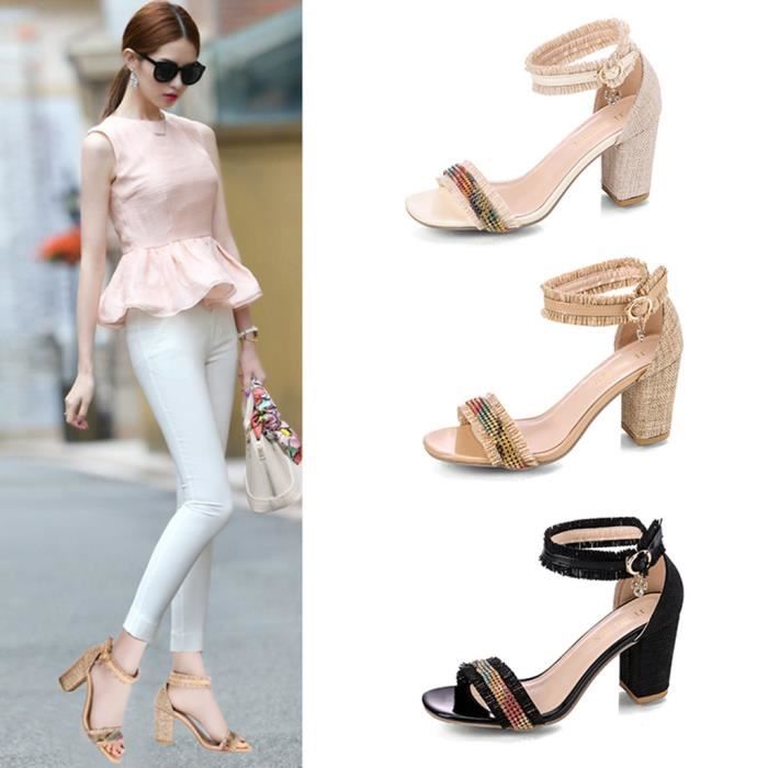chaussures ouvertes a talon