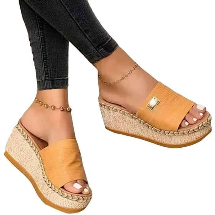 Sandales Femme Bout Ferme Sandales Femmes Plates MINETOM - Bohemia Nu Pieds U00c9tu00e9 Plage Bride Sandales Ajourées Femme Fermées