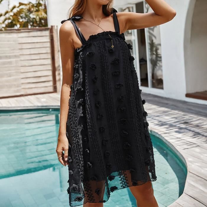 Robe femmes - longue d'?�t?� pour femmes sans Black_02 - Cdiscount Pr??t-?�-Porter