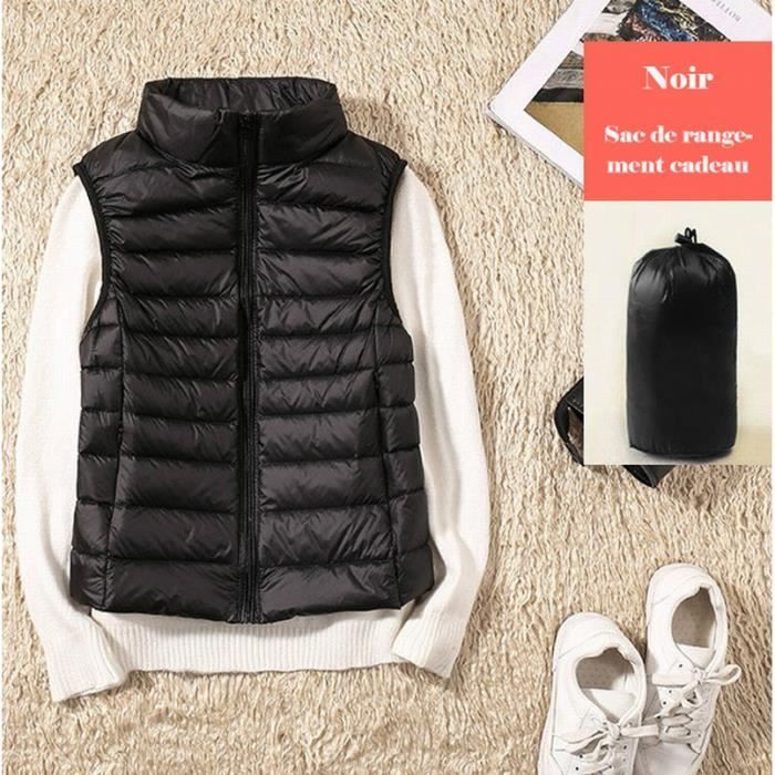 Doudoune sans manche femme col fourrure sales