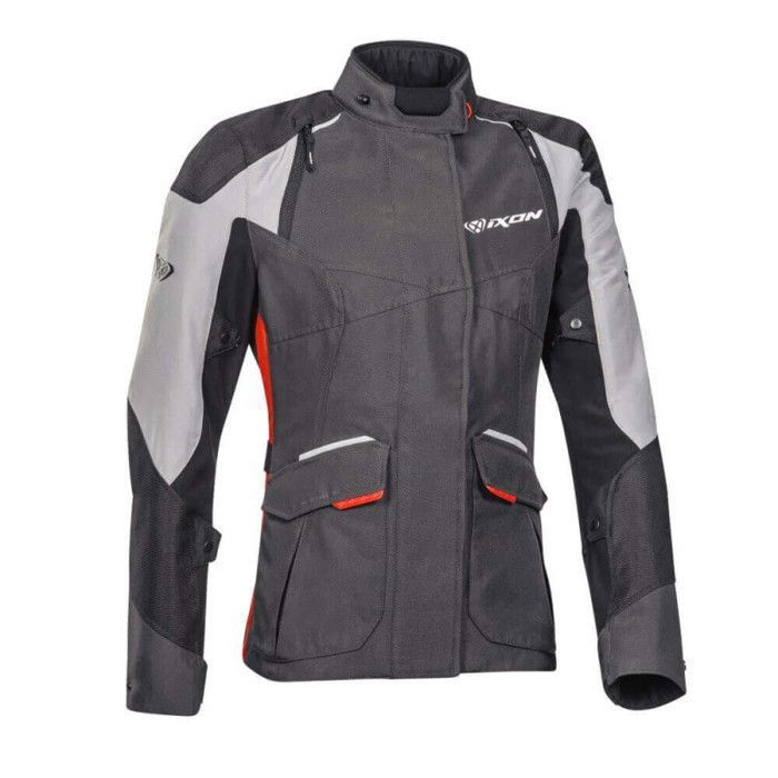 Veste moto femme Ixon balder lady - noir/gris/rouge - 3XL - Cdiscount Auto