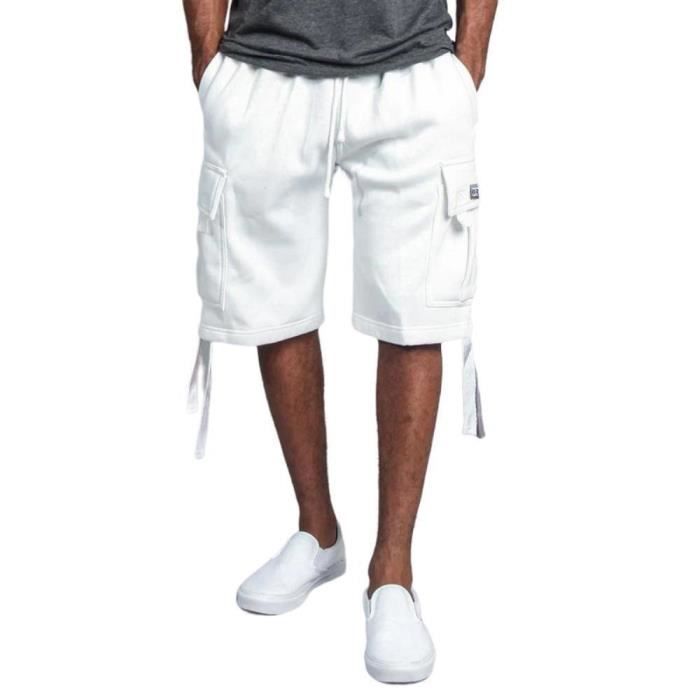 Short Fabletics Homme Noir – Taille M – Coton Extensible Avec Poches