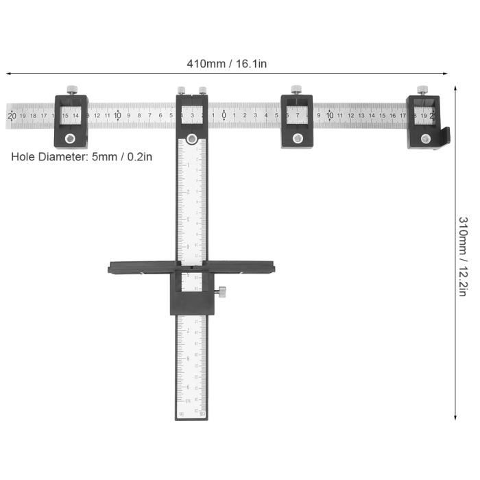 Guide De Perçage Pour Localisateur De Poinçon, Trou De Tiroir Porte Et Poignee Kit Complet De Gabarit De Percage 98995857
