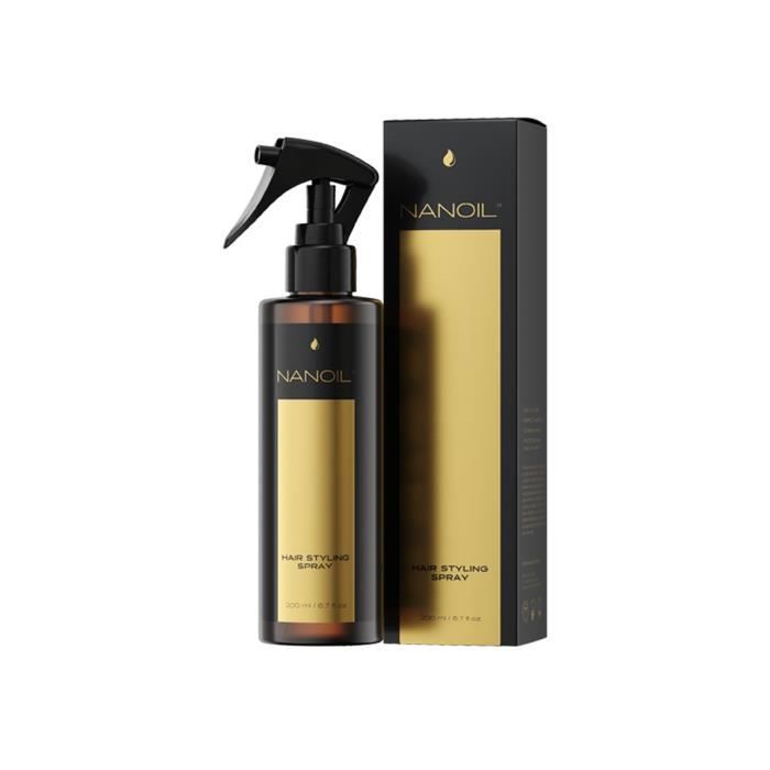 Soin à vaporiser conçu pour faciliter le coiffage Nanoil Hair Styling Spray 200ml - Soin Capillaire Coiffant à Vaporiser