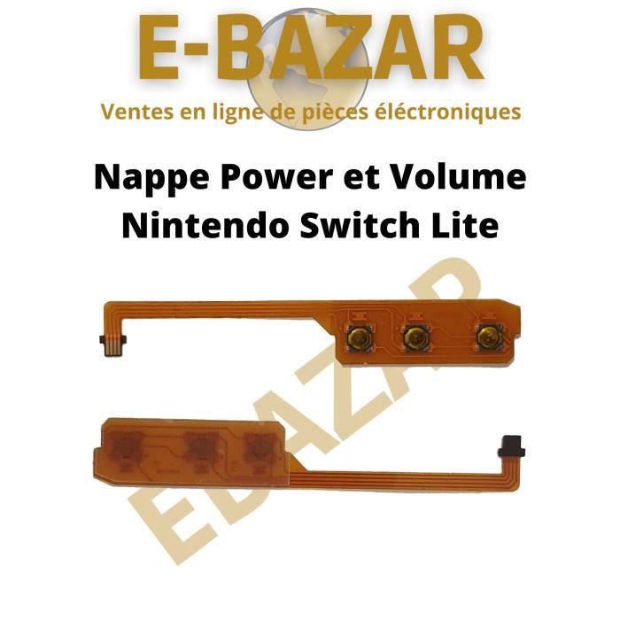 Nappe Contacteur Bouton Power et Volume Câble flexible Nintendo Switch Lite - EBAZAR - Doré - Garantie 2 ans