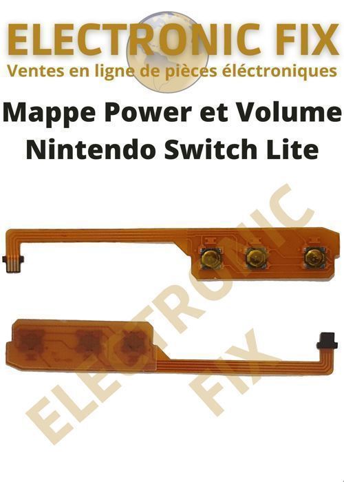 Nappe Contacteur Bouton Power et Volume Câble flexible Nintendo Switch Lite - EBAZAR - Doré - Garantie 2 ans