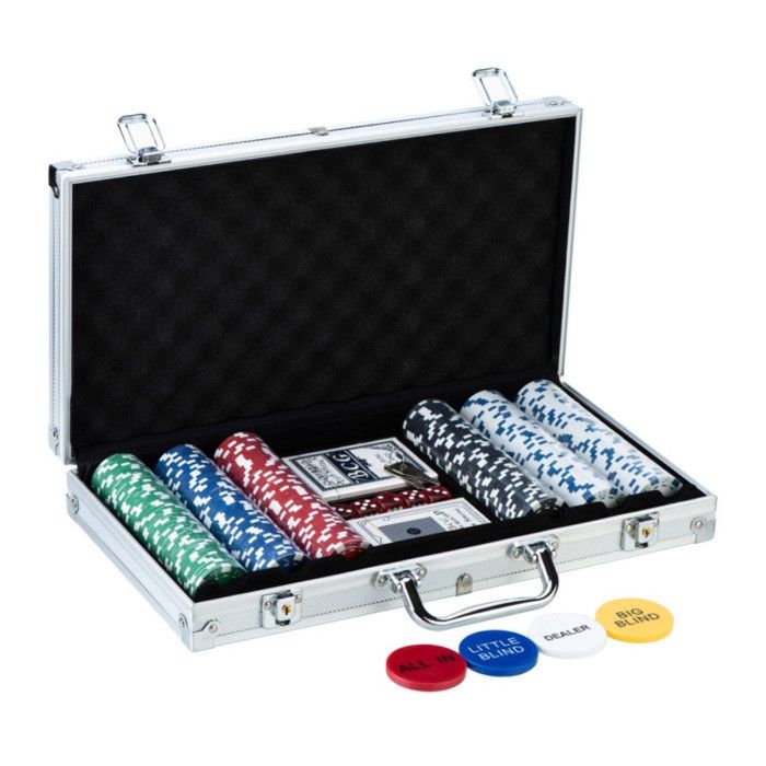Mallette De Poker Alu 300 Jetons Noir Jeu De Carte Pour 2 Joueurs Ou Plus 94107645