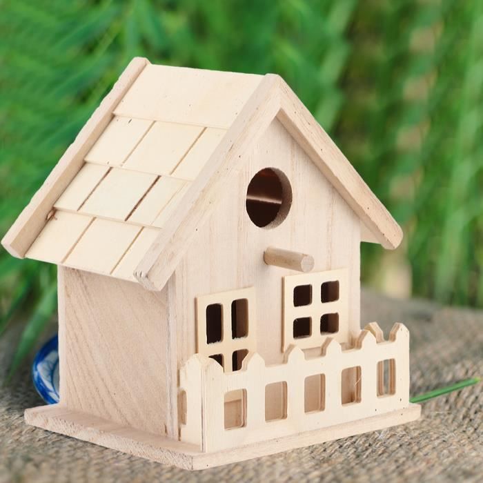 Maison d'oiseau Mangeoire à oiseaux en bois maison bricolage assemblage maison à oiseaux