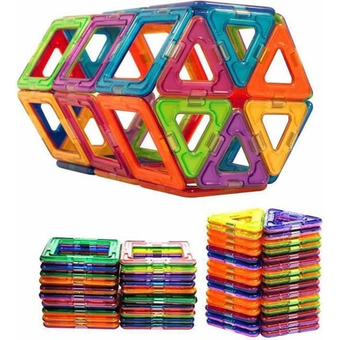50pcs Jouets de 3D magnétique briques bricolage blocs de construction, ensemble de jouets éducatifs pour les enfants