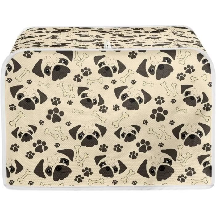 Xoenoiee Housse Protection Grille-Pain Motif Feuilles Vertes - Anti-Poussière Avec Poignée Et Poche