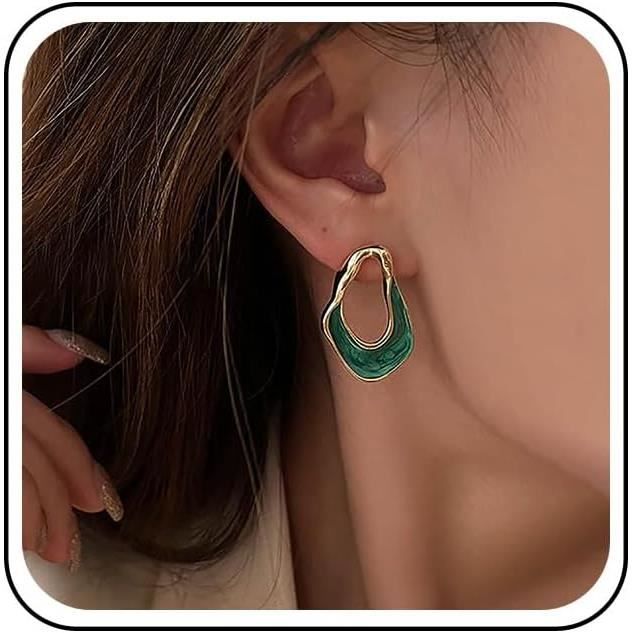 Boucles d'oreilles créoles rectangulaires acier inoxydable Boucles d'oreilles créoles rectangulaires acier inoxydable