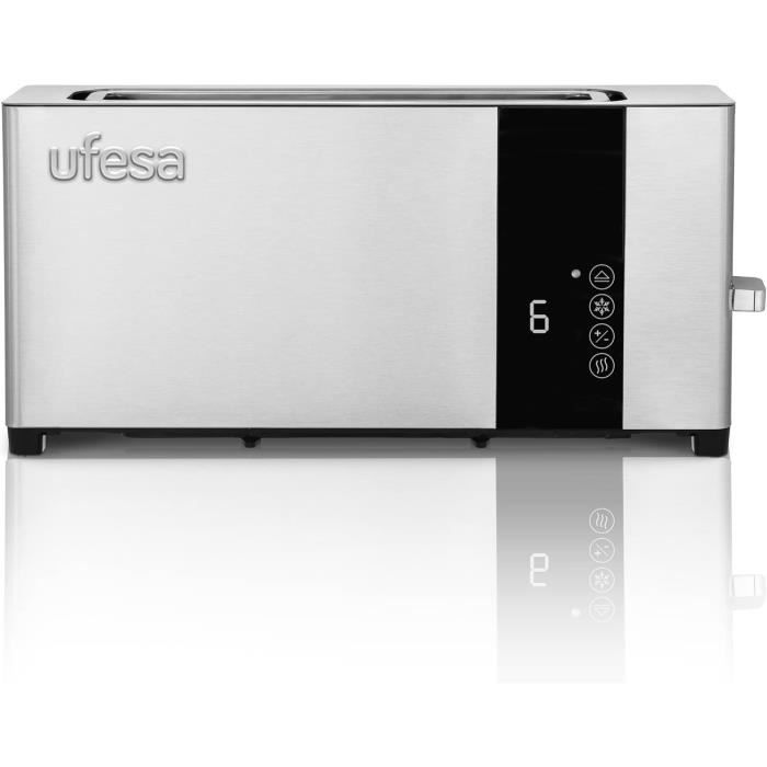 Grille Pain - Toaster Electrique TEFAL inox, 4 fentes a largeur
