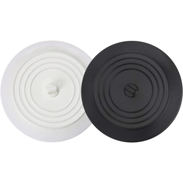Bouchon Vidange Silicone TJ POP - Lot De 4 Universels Pour Évier, Baignoire, Cuisine - Gris