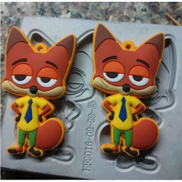 Zootopia Figures Keychain Ring Toys Set Dessin Animé Movie Utopia Nick Fox Pendant Accessories