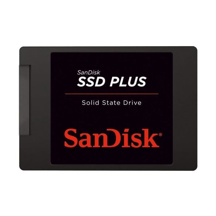 SANDISK - 480 Go SSD Plus | SATA Revision 3.0 | Idéal pour les Charges de Travail Sur PC | Configuration Facile | Robuste & Durable