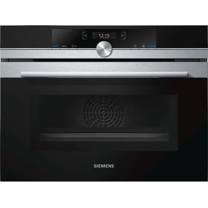 SIEMENS CM633GBS1 - Four encastrable fonction micro ondes - 45 L - 6 modes de cuisson - Inox