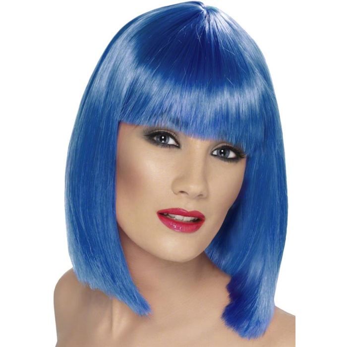 Perruque carré femme - SMIFFY'S - Bleu - Accessoire de déguisement