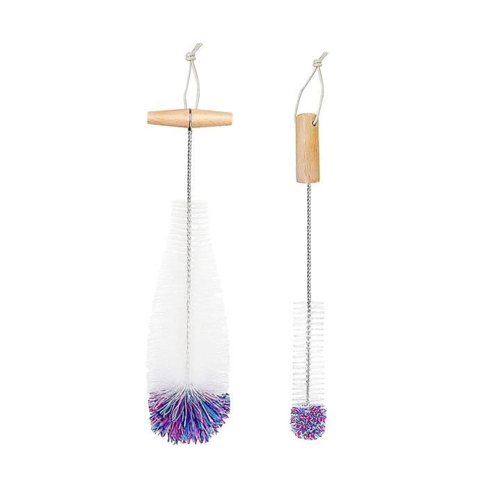 Goupillon Pour Bouteilles 35 Cm Neuytiky – Poils Durs En Nylon Et éponge Douce – Pour Bouteilles, Gourdes, Biberons