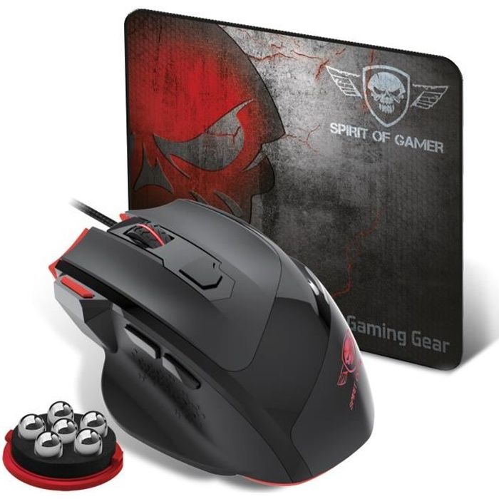 Souris Gaming - Spirit Of Gamer - PRO-M3 - Programmable - Rétro-éclairage LED - 3200 DPI