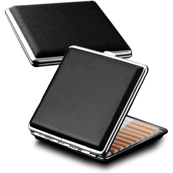 Cozbuen Etui Cigarette, PU Cuir Boite a Cigarettes PorteCigarettes Homme Femme Boite Cigarette
