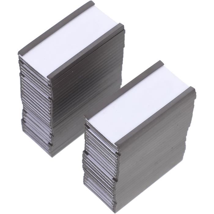 100 étiquettes Magnétiques Effaçables 80x30mm - 5 Couleurs, Stylo Inclus, Pour Tableau Blanc, Frigo, Organisation Bureau/maison