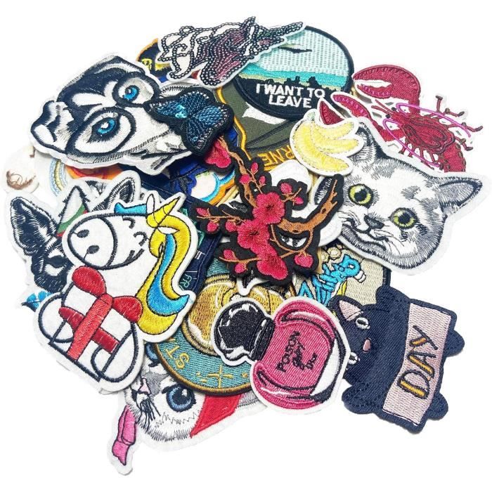 Lot De 24 écussons Brodés à Thermocoller Ou à Coudre Pour