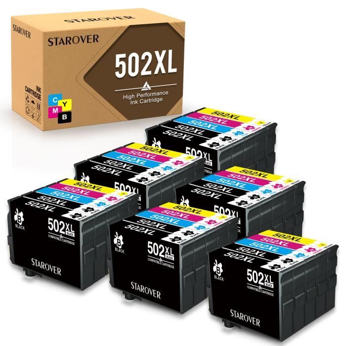 Lot De Cartouches D'encre Compatibles HP 302 XL - Cyan, Jaune, Magenta, Noir (Marque Encre4U)