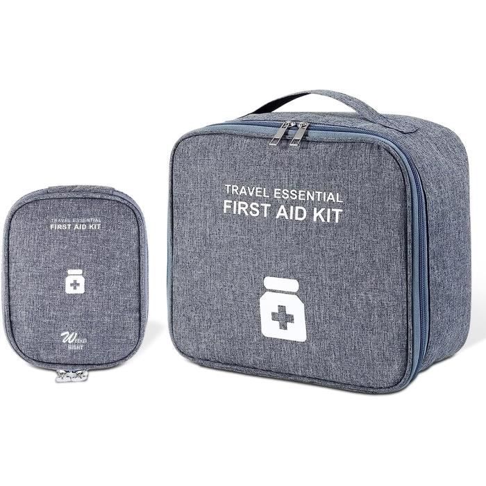 Trousse Secours Vide YunBey Lot De 2 - Mini Pharmacie Portable - Rose Et Vert