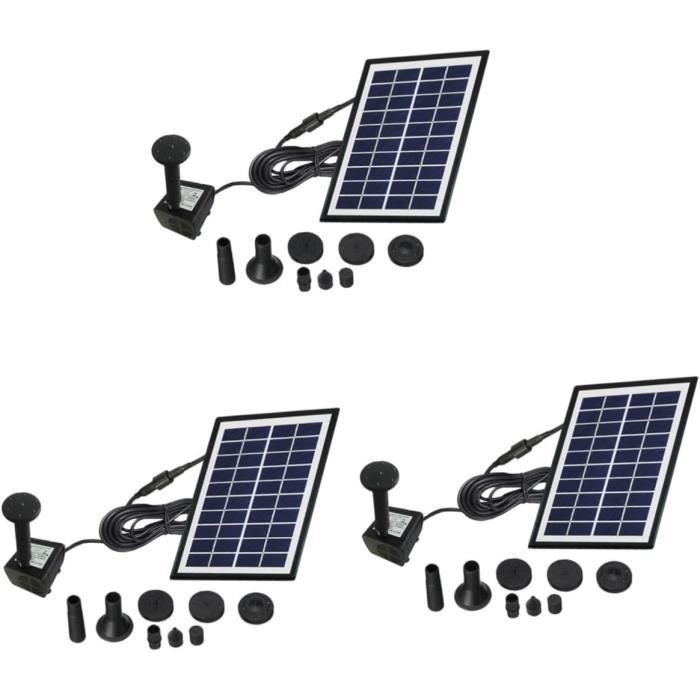 Kit D'arrosage Avec Pompe Submersible - Pour Piscine, Jardin, Bassin Ou Fontaine Solaire - Noir - Neuf