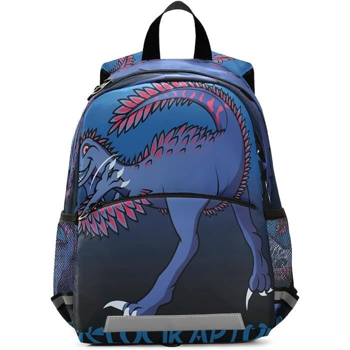 Sac à Dos Enfant Moto Rouge Et Noir - Léger, Solide, Avec Sifflet De Sécurité, 3-7 Ans