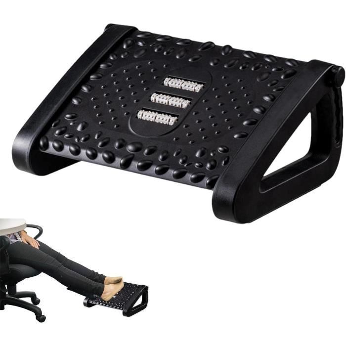 Repose-Pieds SoBuy Pour Fauteuil Relax - Noir - Bois De Bouleau Et Coton - Charge Max 50kg - 51x39x45cm