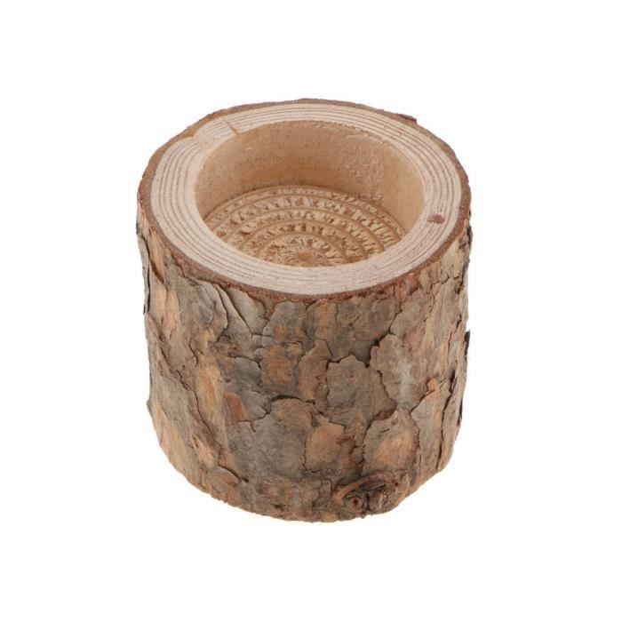 12 Photophores En Bois Naturel - Diamètre 6 Cm, Hauteur 2.5 Cm - Pour Bougies Chauffe-plat Ou Petites Bougies, Déco Mariage, Anniversaire, Table