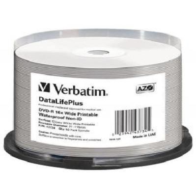 Verbatim DataLifePlus 50 x DVD R 4.7 Go 16x surface imprimable par jet d'encre surface imprimable large spindle - vue 7