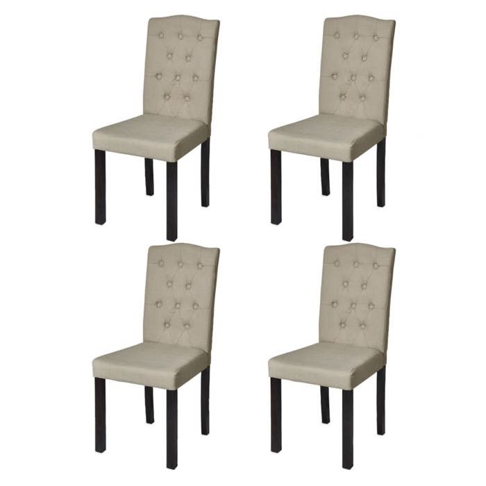 4 Chaises De Salle à Manger En Bois Massif Gris Foncé VidaXL - Neuf En Emballage