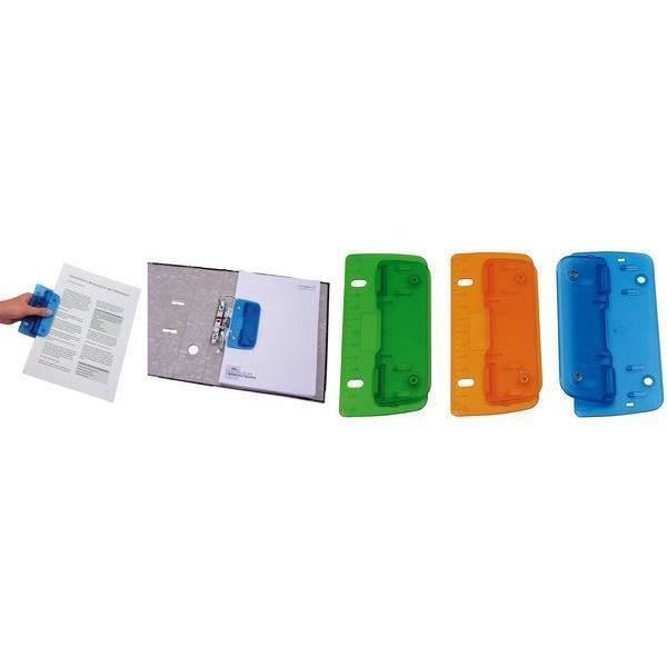 Wedo Perforateur de poche en plastique 2 trous Rouge