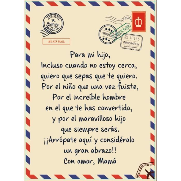Spanish To Son 150x0cm Allemand Francais Espagnol Lettre Couverture Couverture Polaire Pour Ma Fille Fils Poste Aerienne Couvertu Cdiscount Maison