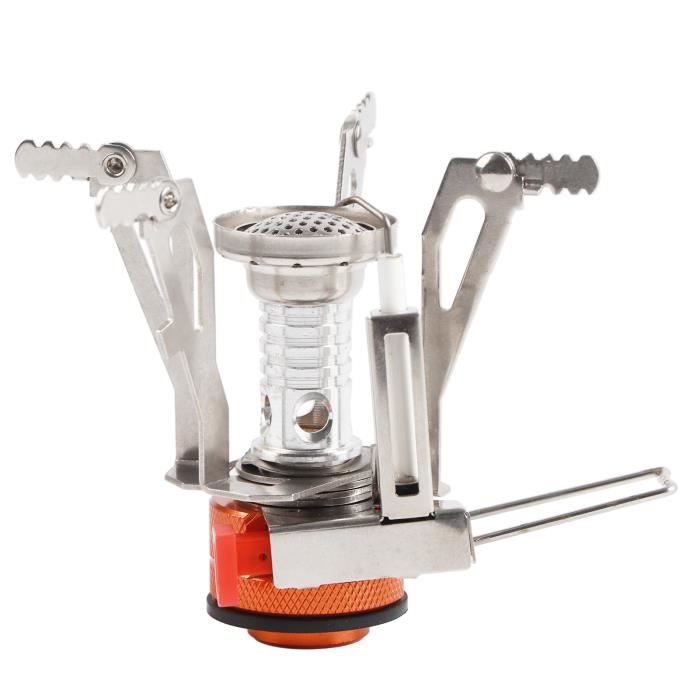 Mini Réchaud de Camping Pliable 2800W 100g/h Léger Portable pour Activités Extérieures Pique-Nique Voyage