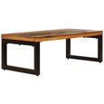 Luxe'6908Ergonomique -Table basse décor scandinave - Table de salon Table de thé Table gigogne 100x50x35 cm Bois de récupération sol-1