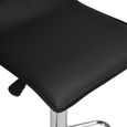Lot de 2 tabourets de bar hauteur d'assise réglable et pivotant PVC noir pied métal - 39*42*65-86cm-1