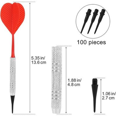 100 Pointes De Fléchettes En Plastique Souple - Filetage 2BA - Pour Cibles Électroniques Et Classiques - 5