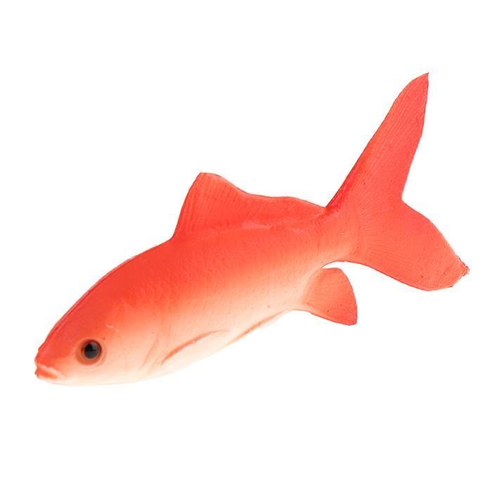 Jovati 7 pièces flottant Simulation poisson rouge 6.3 CM translucide doux  TPR flottant Animal marin enfants poisson pêche jouet 