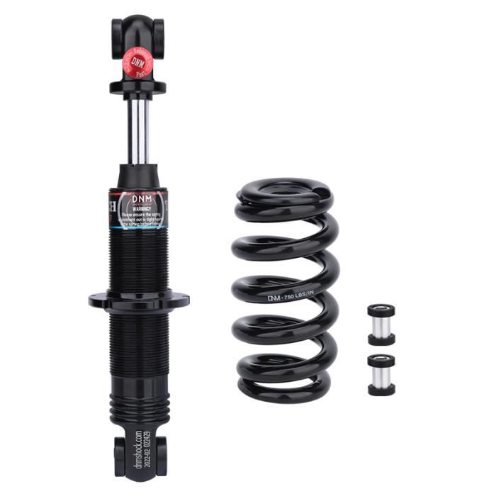 Amortisseur Arrière Vélo 150mm 750 LBS – Ressort Réglable 8mm Aluminium Acier – Pour VTT, Vélo Électrique, Moto & Quad