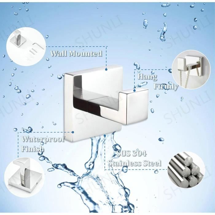 Crochet Adhesifs Adhesif 4 Pièces Mural Crochets Pour Serviettes Accroche Tableau Sans Percer Accroche Tableau Sans Percer Crochet Mural Organiseur De Salle De Bain Sans Percage Dore