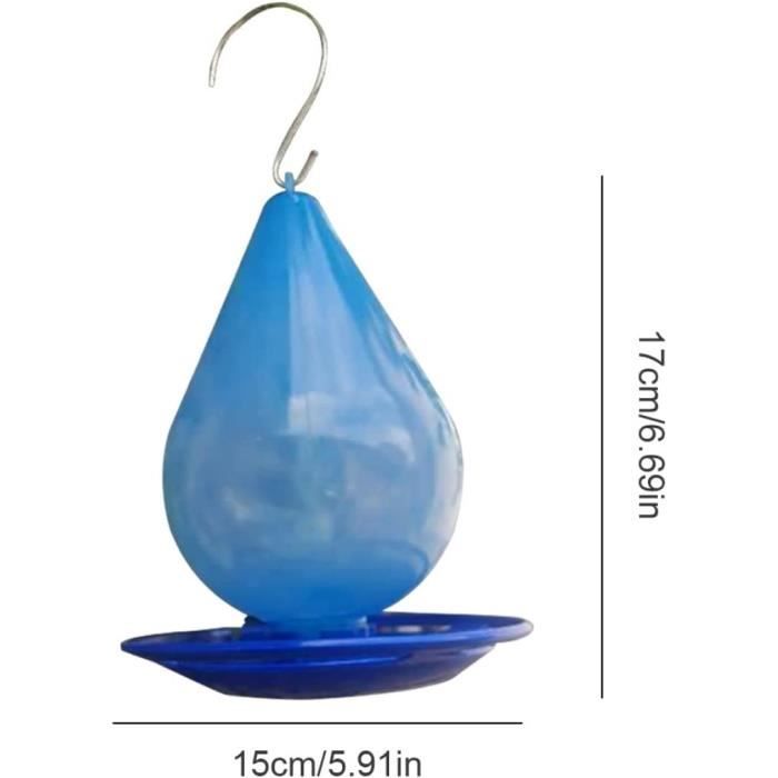 Abreuvoir Suspendu Oiseaux Sauvages Supa – Facile à Remplir, Plateau Confortable, Bleu Jardin