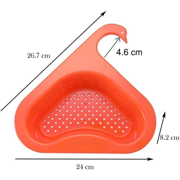 4 Pièces Passoire Évier En Forme De Cygne - Panier Triangulaire Pour Fruits, Légumes Et Déchets, Étagère De Vidange Cuisine Pratique