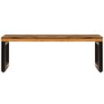 Luxe'6908Ergonomique -Table basse décor scandinave - Table de salon Table de thé Table gigogne 100x50x35 cm Bois de récupération sol-2