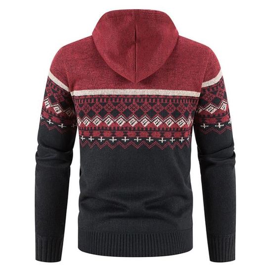 Gilet laine capuche sale homme