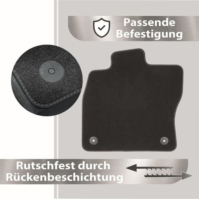 Tapis de Sol Mat 10 - pour VW Polo 6 - en Velours - 4 pices - Qualit ...