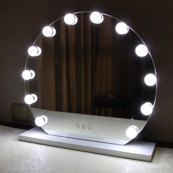 0,5m - Bande d'éclairage de miroir de maquillage courtoisie pour filles,  lampes LED USB pliables à lumière co - Cdiscount Maison